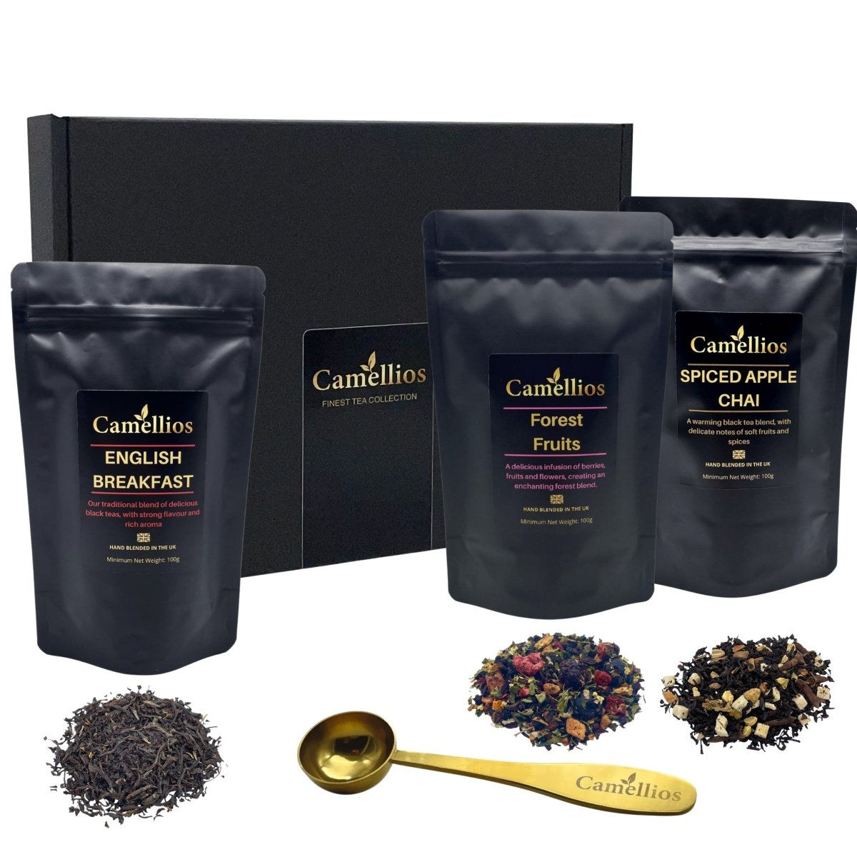 Coffret cadeau de thé Anglais en vrac de luxe "Camellios"