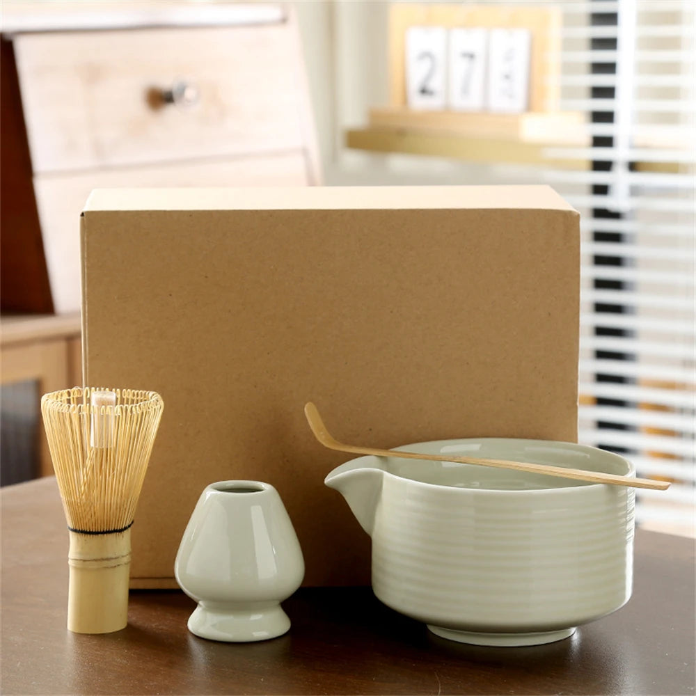 Set Cérémonie Matcha avec Moulin Artisanal | Expérience "De la Feuille au Bol" - ThéZen Pro ThéZen Pro