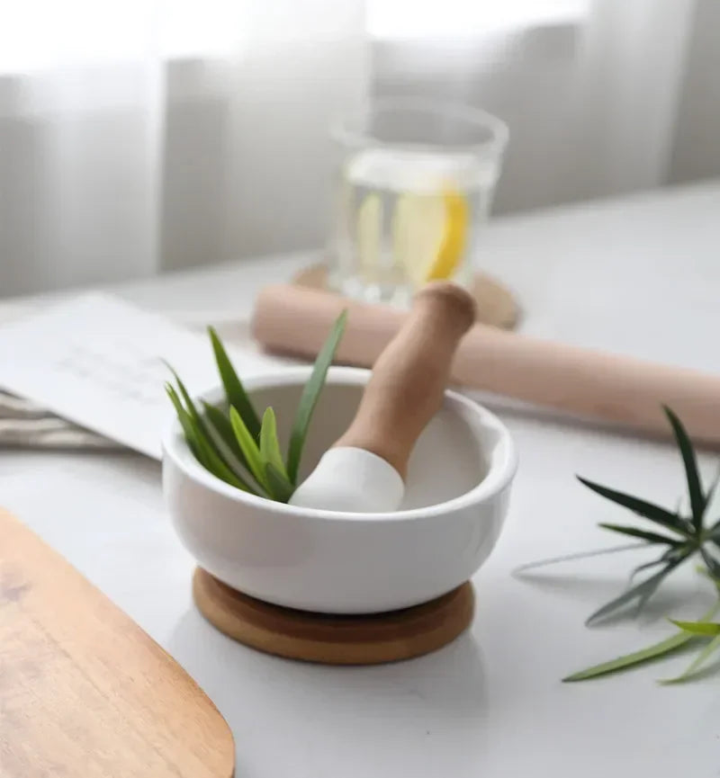 Pilon Céramique Thé | Moulin Manuel Mortier 200ml Premium ThéZen-Pro