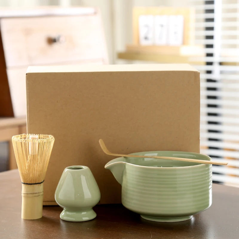 Set Cérémonie Matcha avec Moulin Artisanal | Expérience "De la Feuille au Bol" - ThéZen Pro ThéZen Pro