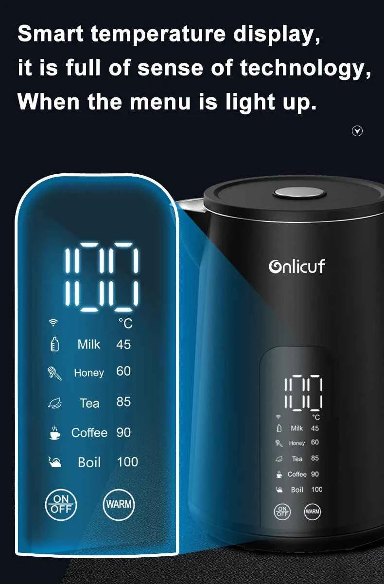 Bouilloire Connectée Smart WiFi 2025 | Contrôle Smartphone & Programmation Précise - ThéZen Pro