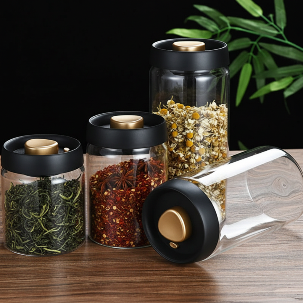 Bocaux Conservation Sous Vide en Verre Borosilicate | Pour Thé, Café & Épices - ThéZen Pro ThéZen Pro