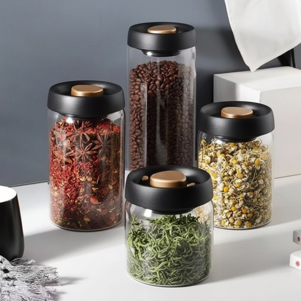 Bocaux Conservation Sous Vide en Verre Borosilicate | Pour Thé, Café & Épices - ThéZen Pro ThéZen Pro