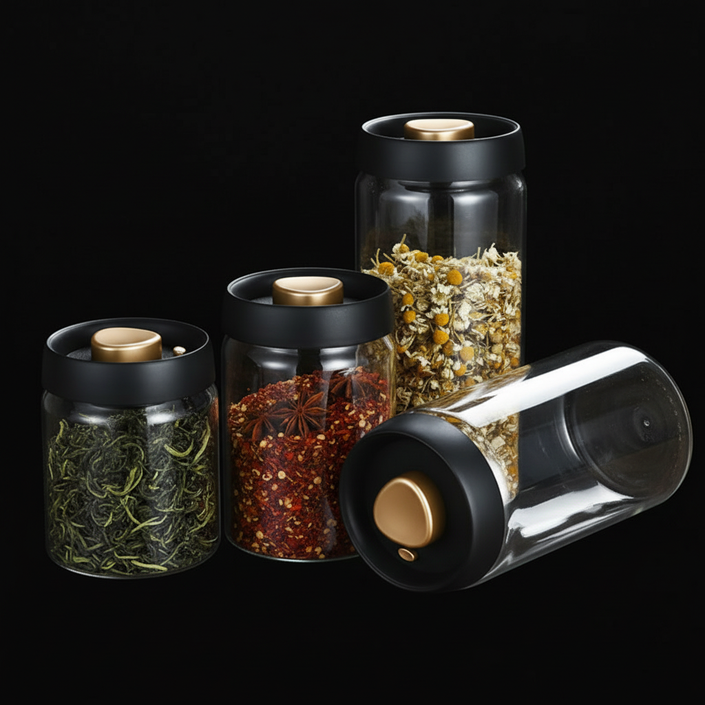 Bocaux Conservation Sous Vide en Verre Borosilicate | Pour Thé, Café & Épices - ThéZen Pro ThéZen Pro