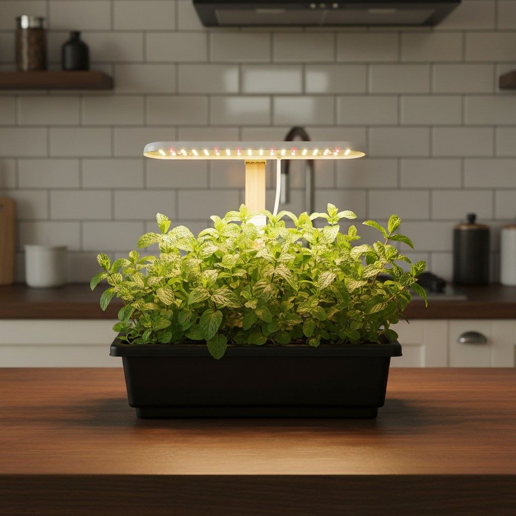 Lampe de Culture LED en Bambou | 4 Niveaux & Minuterie Auto - Croissance Accélérée - ThéZen Pro ThéZen Pro