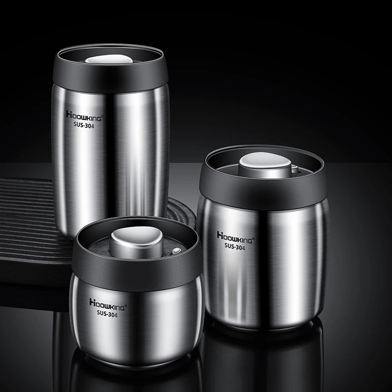 Lot 3 Boîtes Sous Vide Thé | Conservation Inox 304 Café Épices ThéZen-Pro