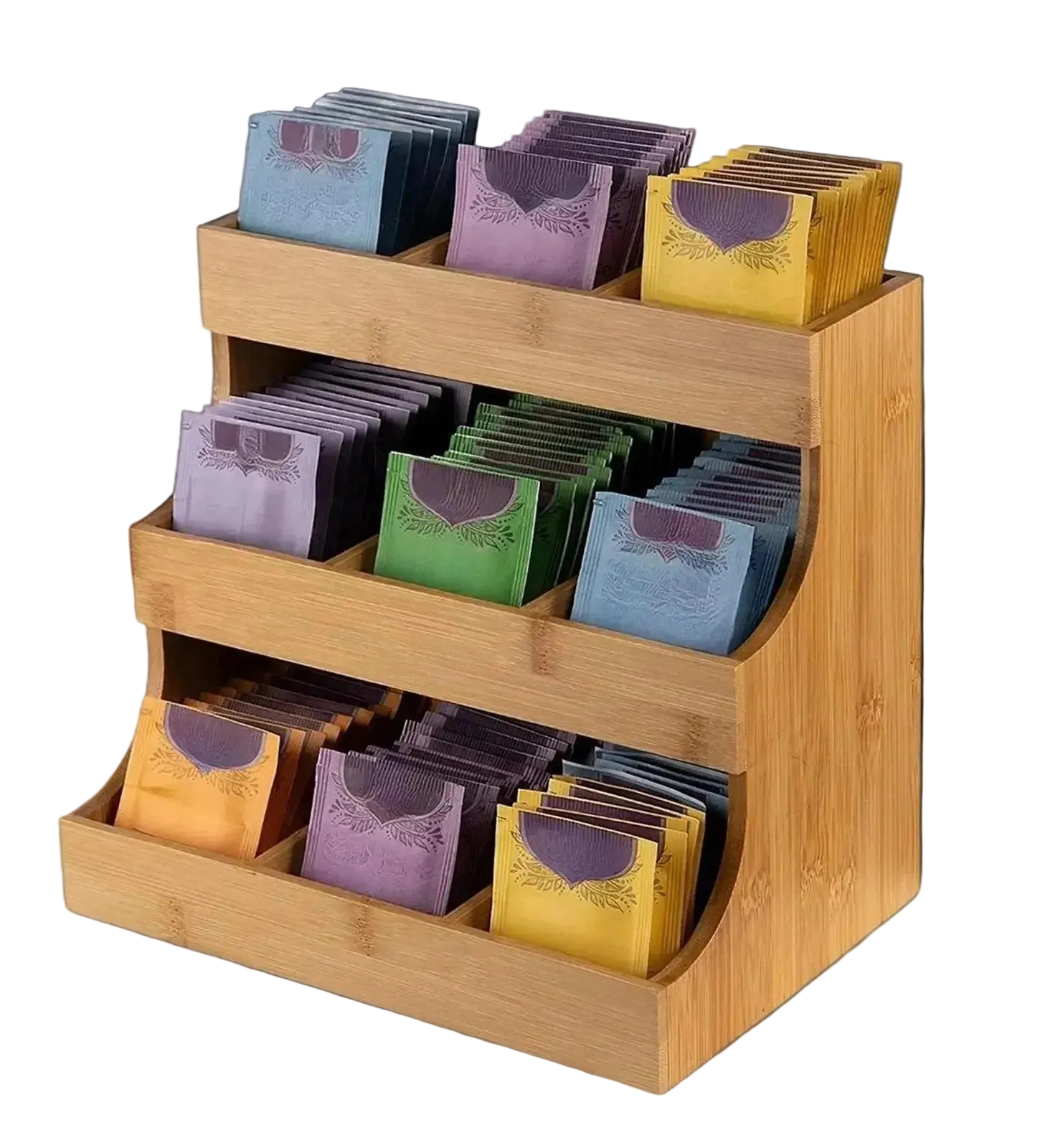 Organisateur Thé Bois Massif | 5 Compartiments Rangement Premium ThéZen-Pro