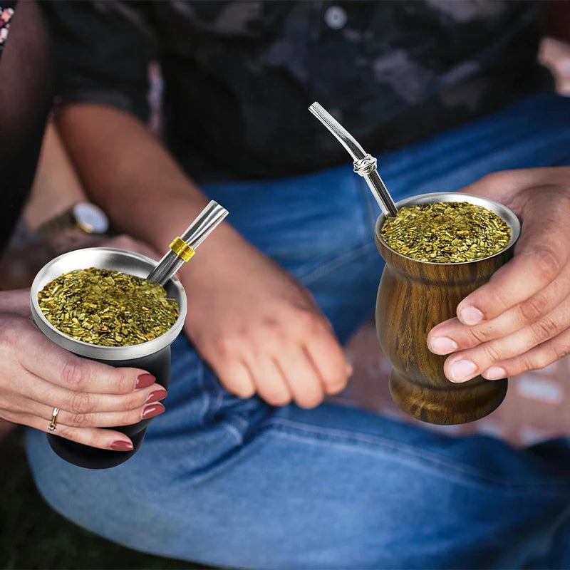 Set Yerba Maté en Acier Inoxydable avec Double Paroi et 2 Bombillas – ThéZen Pro ThéZen Pro
